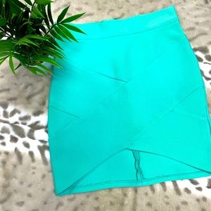 Turquoise Bandage Skirt